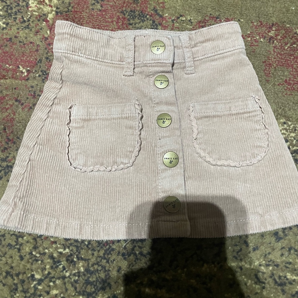 Jamie Kay Beige Corduroy Skirt‎ with Buttons 2